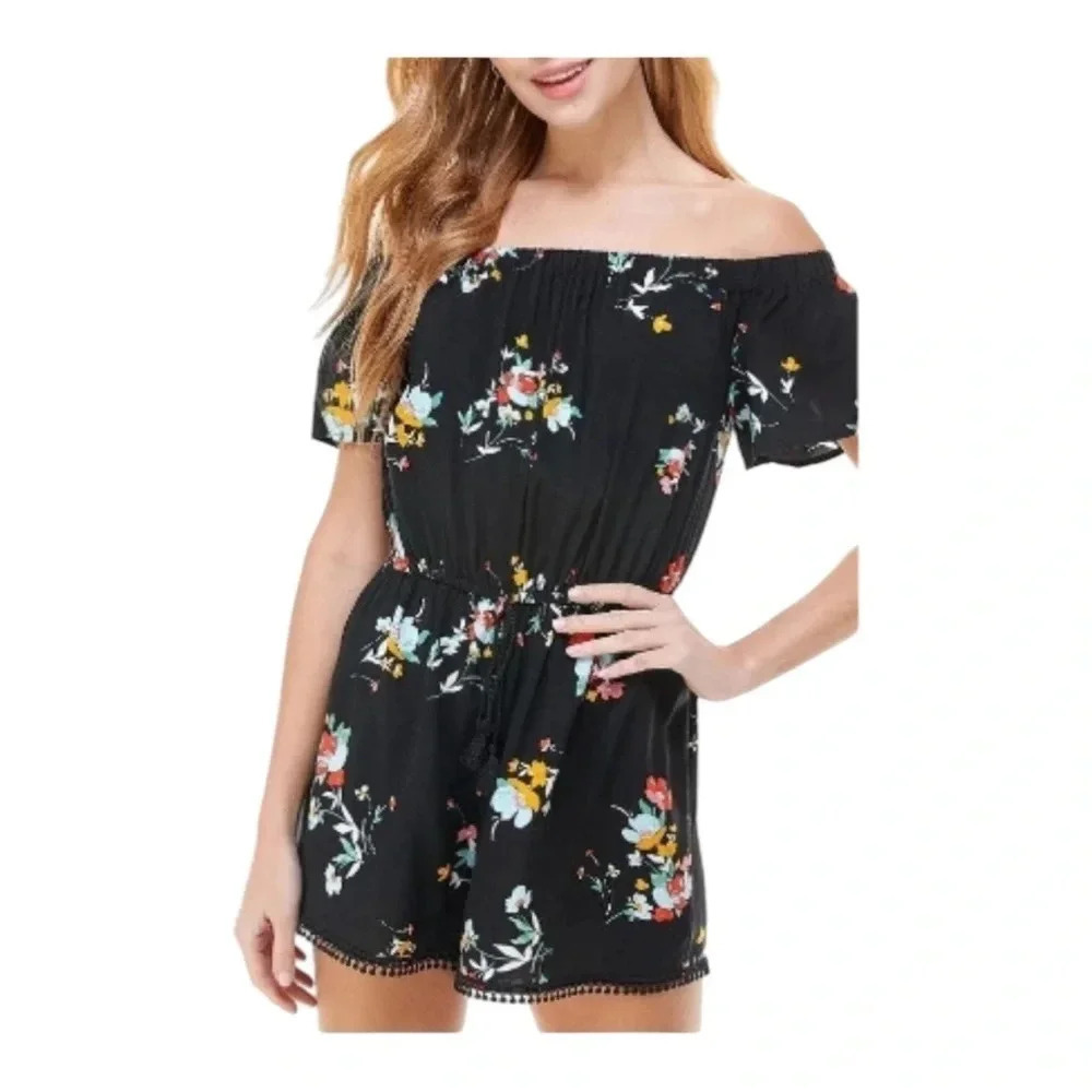 NWT‎ BeBop Off The Shoulder Floral Romper size Small